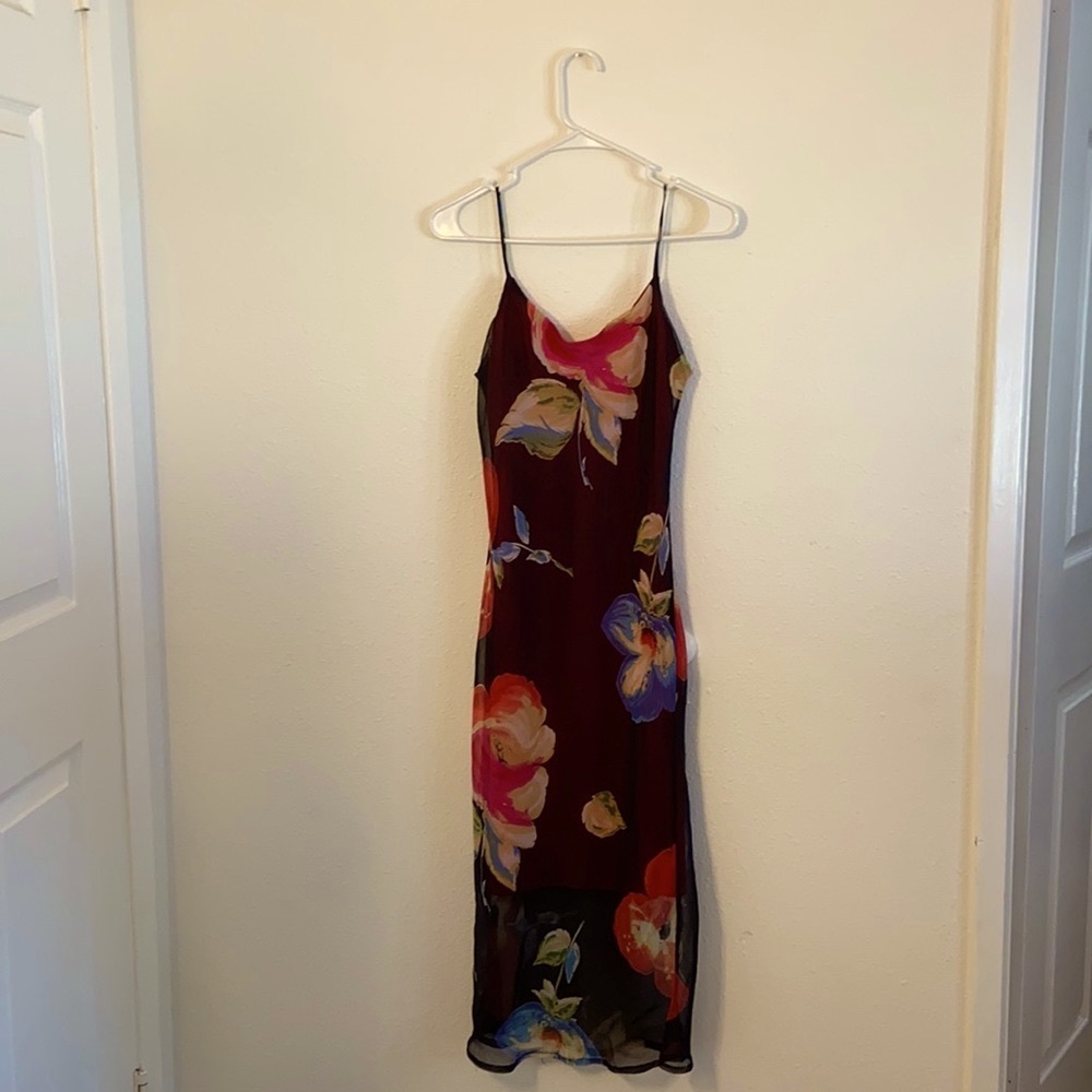Long Floral Cocktail Dress